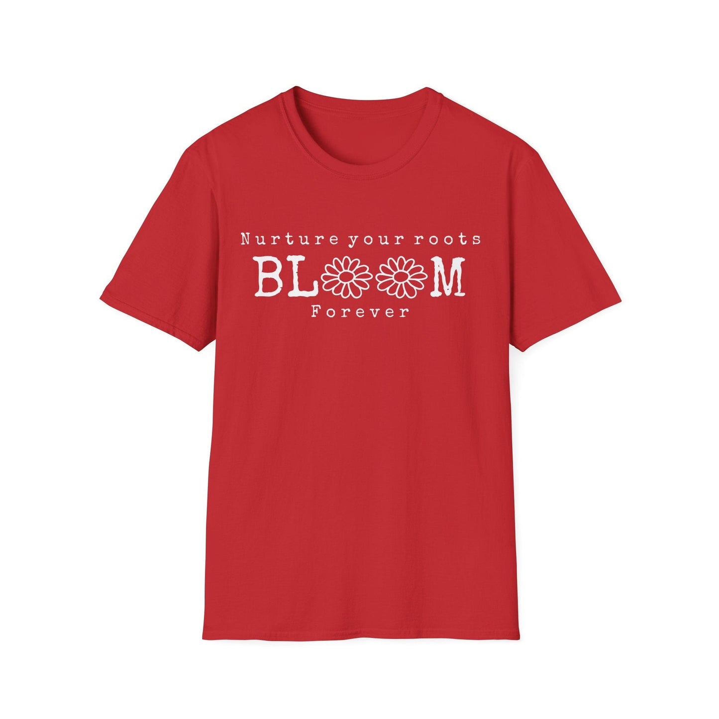 "Nurture Your Roots, Bloom Forever" Sketch Daisies – T-shirt