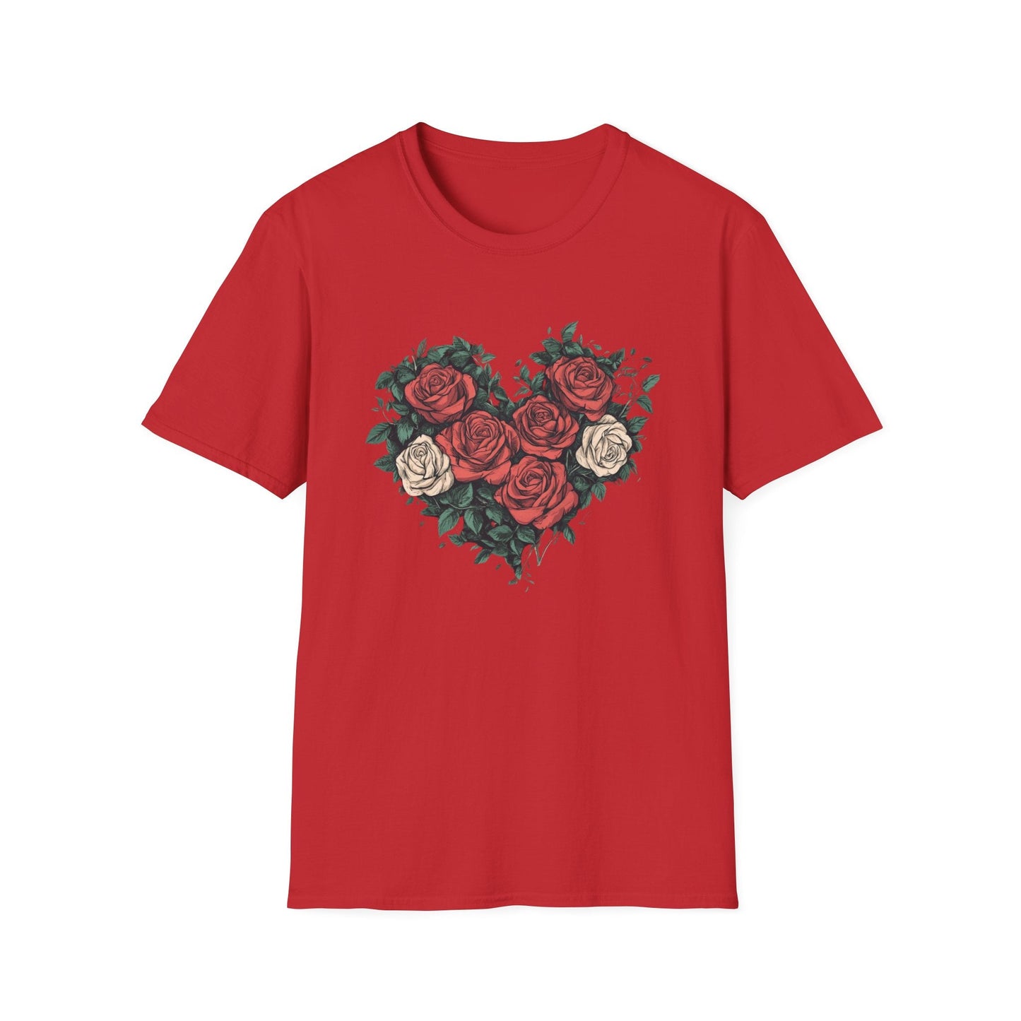 Pink and Red Heart Roses – T-shirt