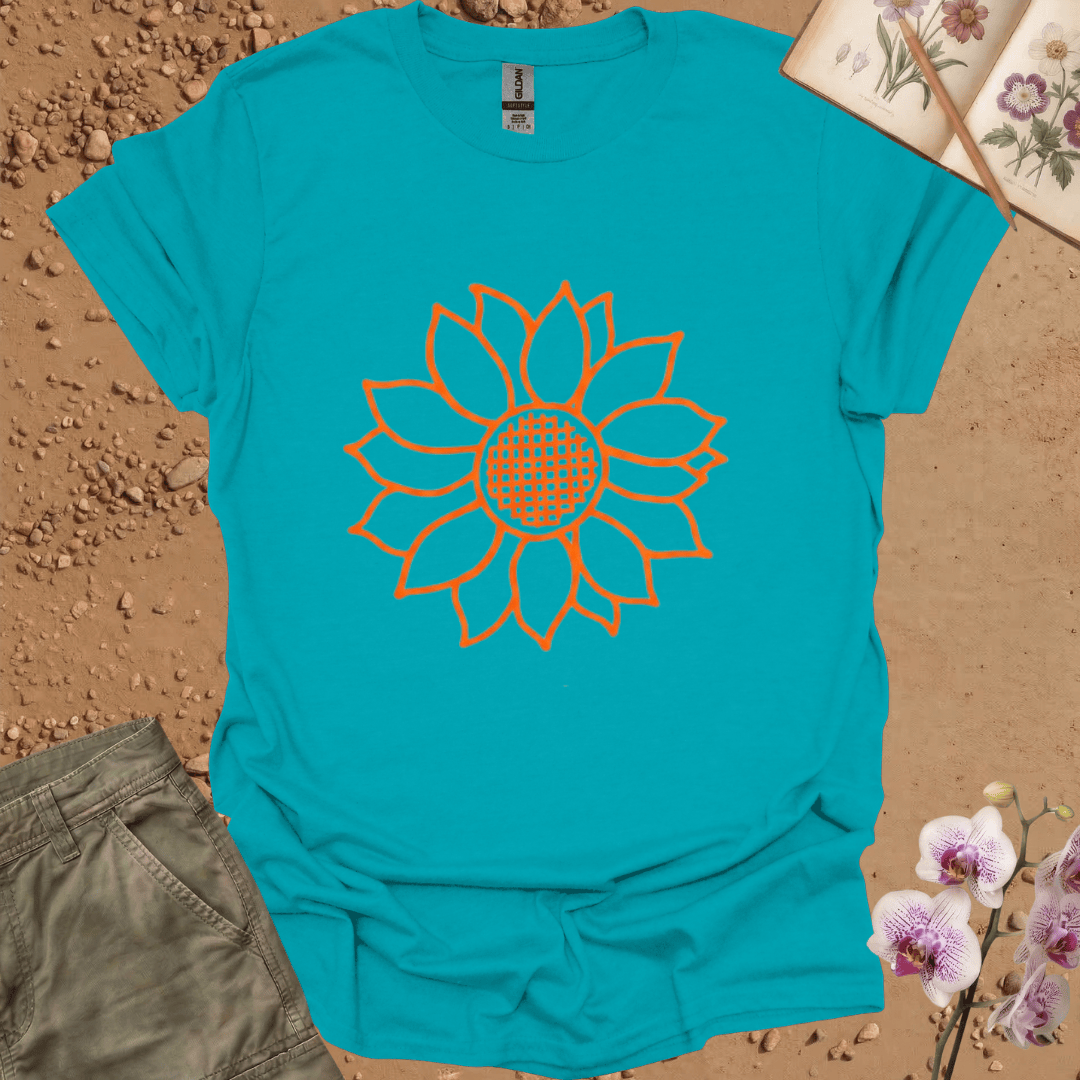 Copy of Criss Cross Sunflower - colored - Tshirt