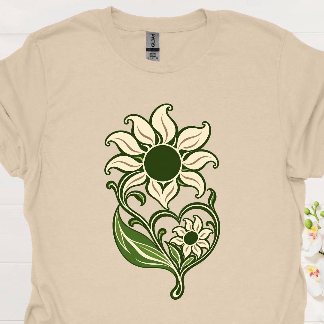 Mother & Child Sunflower - Art Nouveau - Upscaled