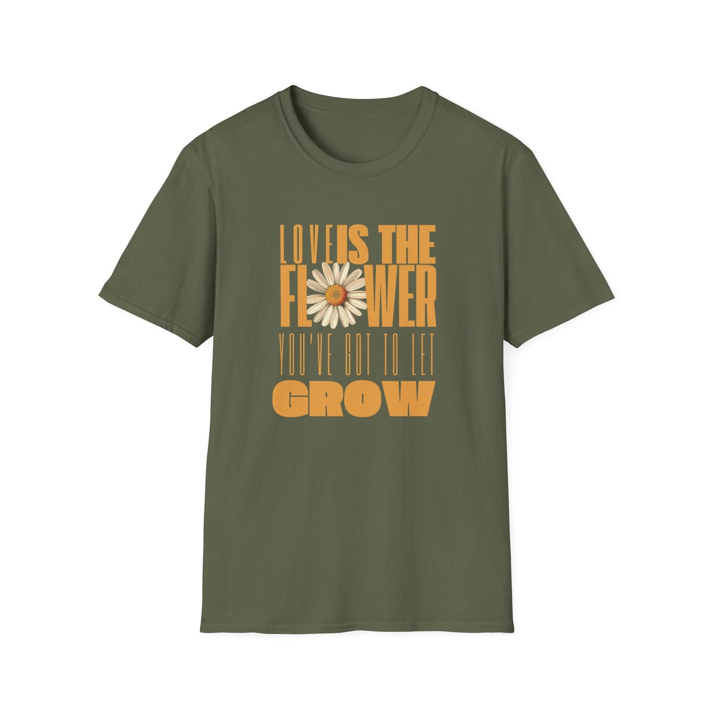 Love is the Flower You've Got To Let Grow – Yellow Design – T-shirt