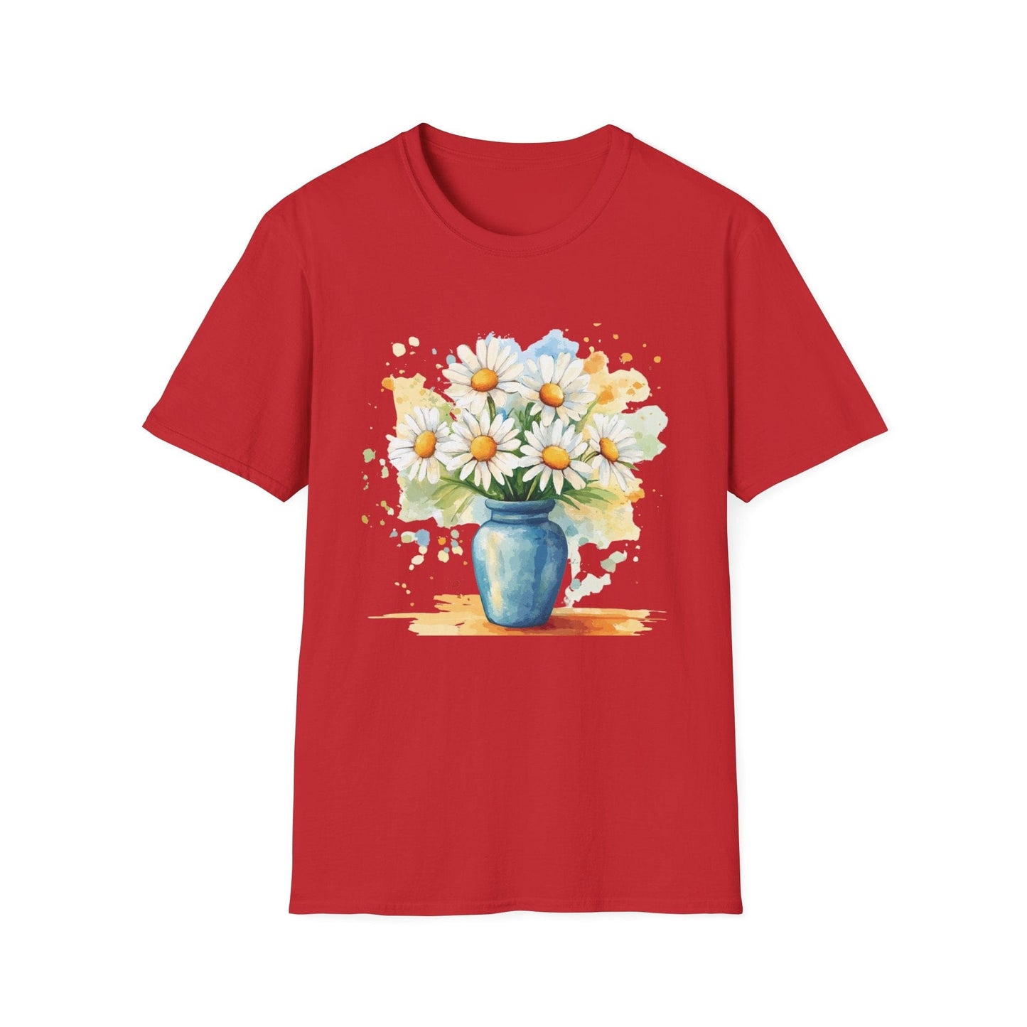 Watercolor Vase of Daisies – T-shirt