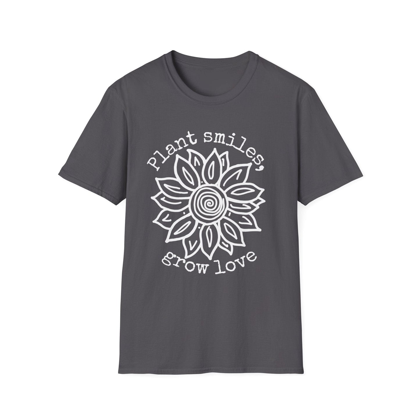 "Plant Smiles, Grow Love" Mandala Sunflower  – T-shirt