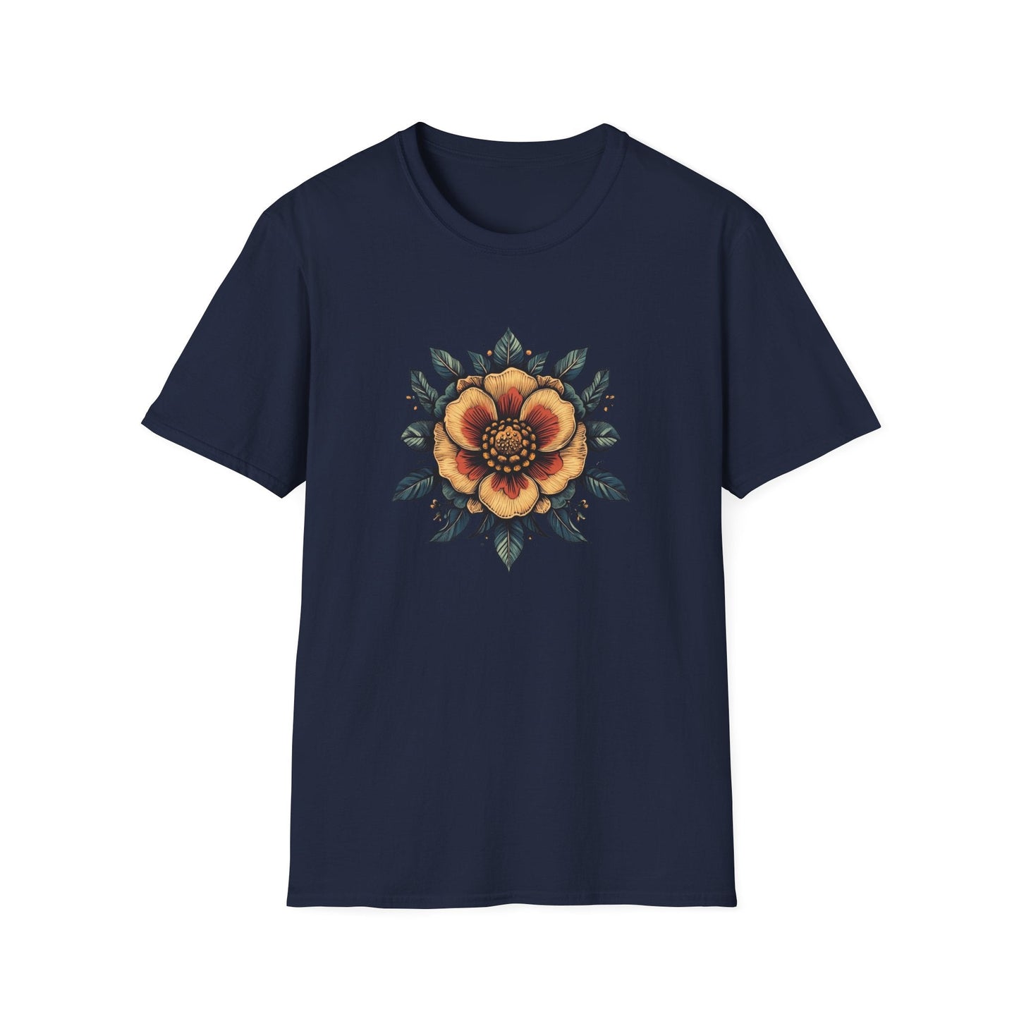 Yellow Retro Flower – T-shirt