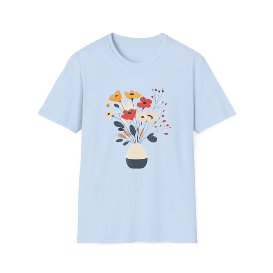 Warm Coloured Flowers in a Vase  – T-shirt