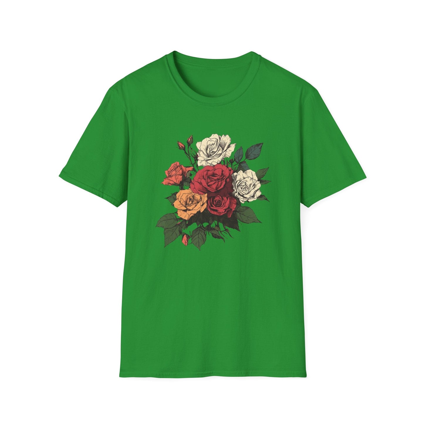 Red, Orange and White Roses  – T-shirt