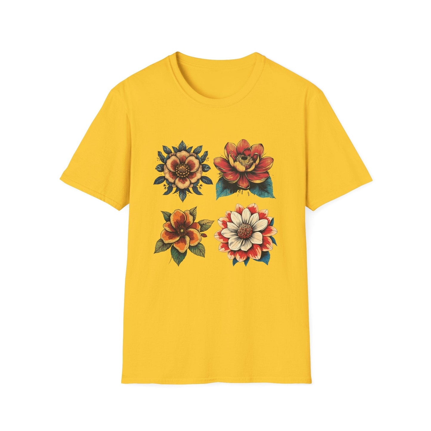 Retro Flowers  – T-shirt