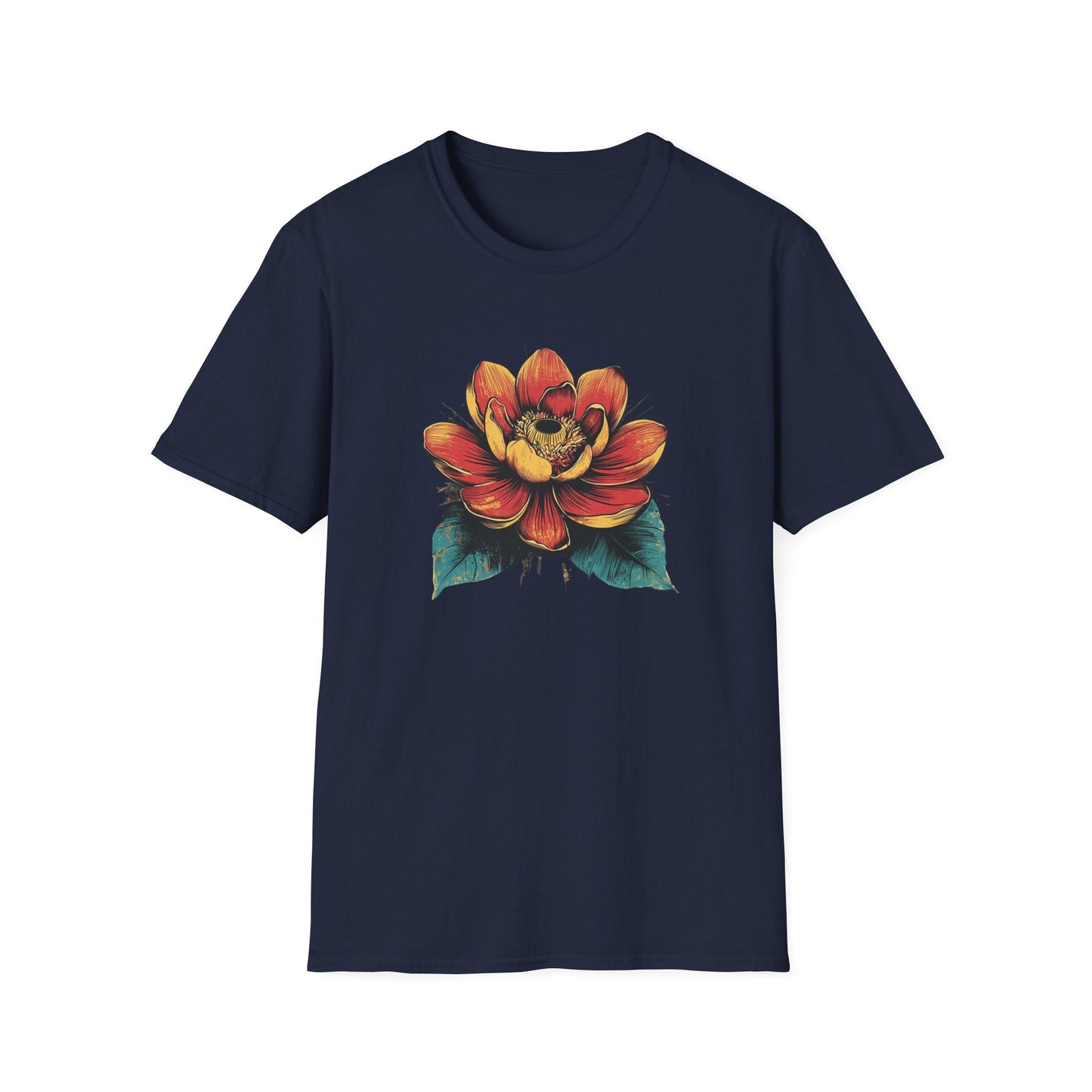 Blooming Retro Flower  – T-shirt