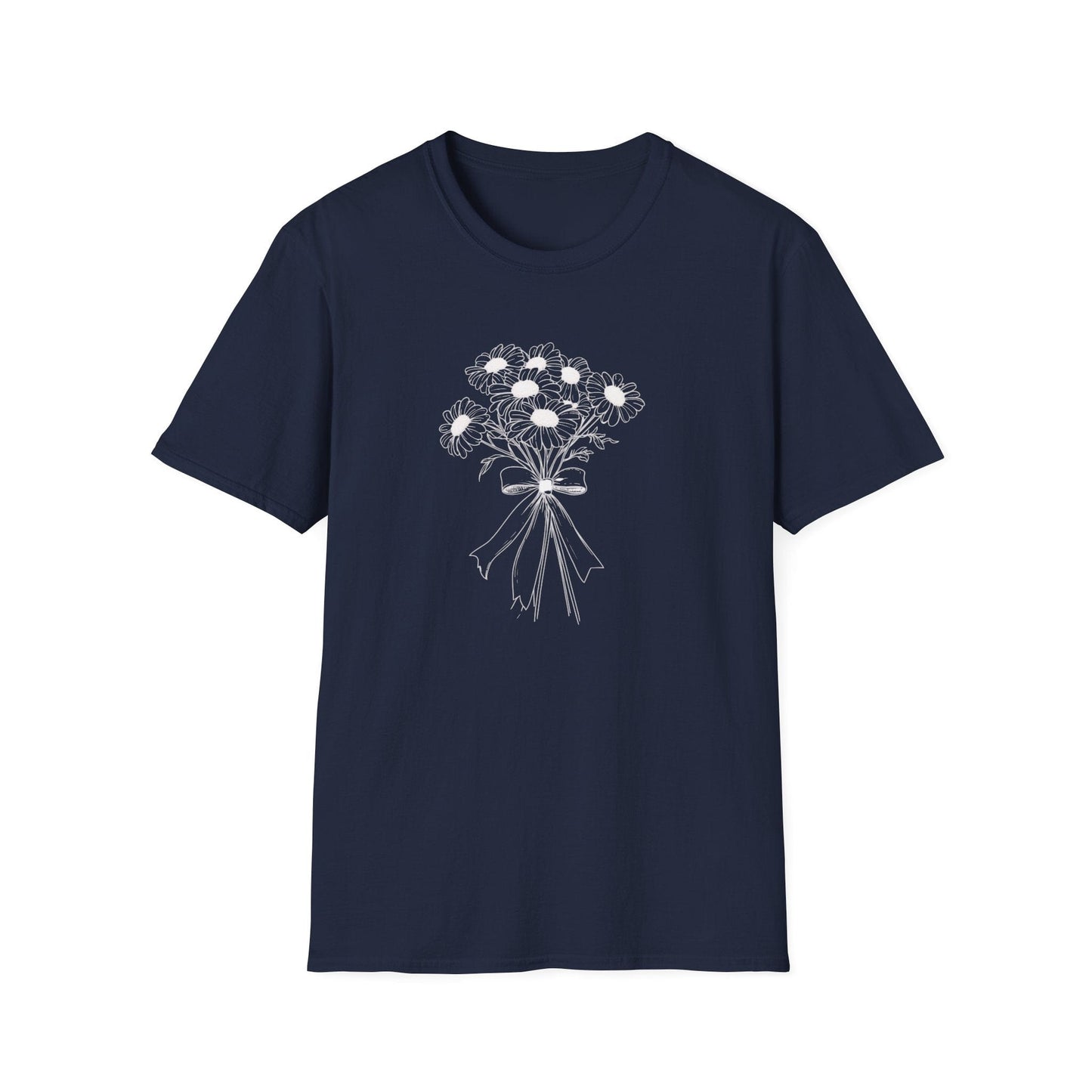 Colorless Sunflower Bouquet  – White – T-shirt