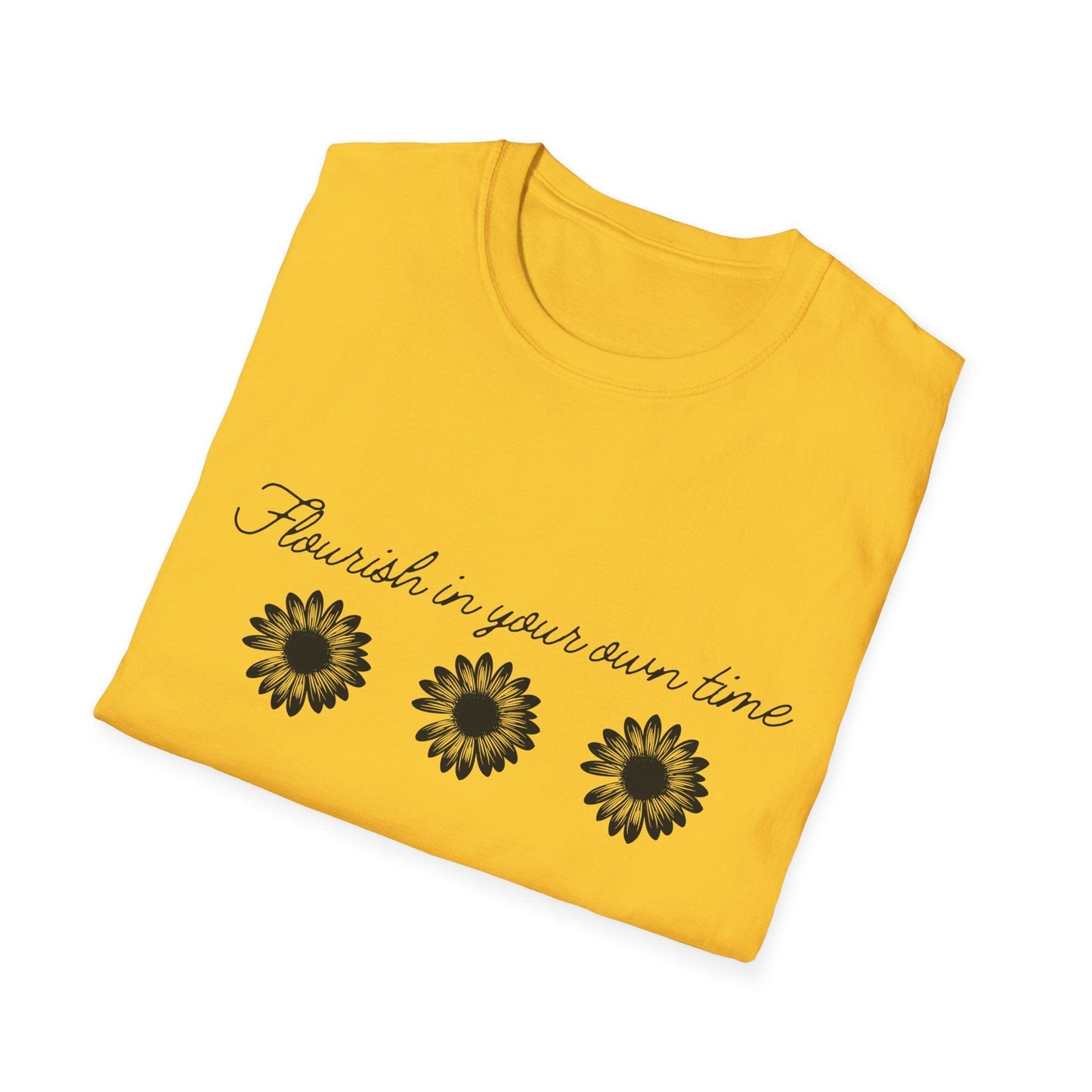 "Flourish In Your Own Time" Black Daisies