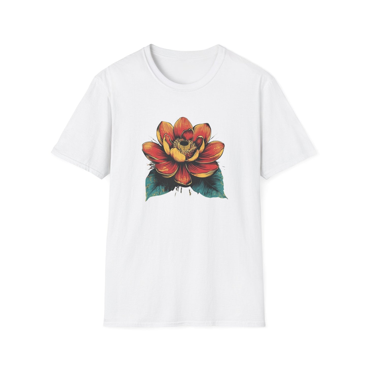 Blooming Retro Flower  – T-shirt