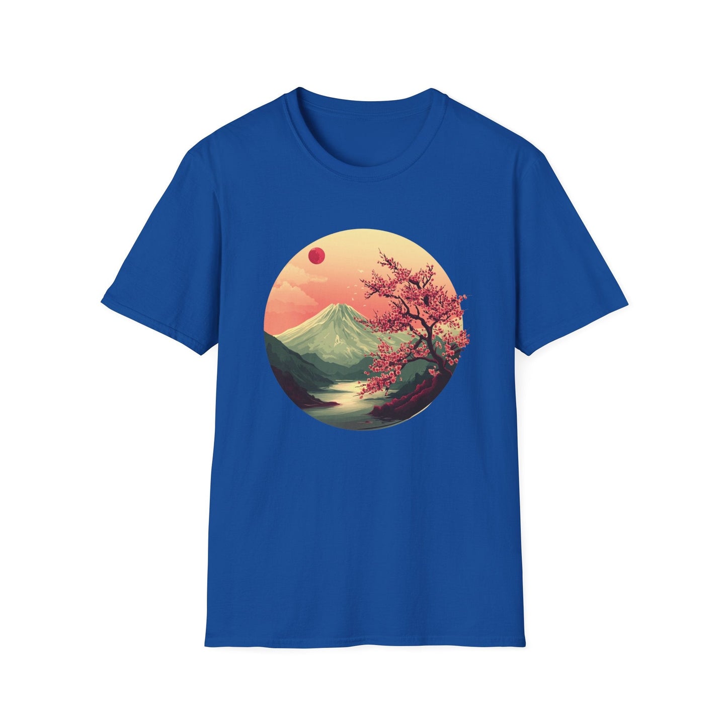 Volcano and Cherry Blossoms Under the Moon  – T-shirt
