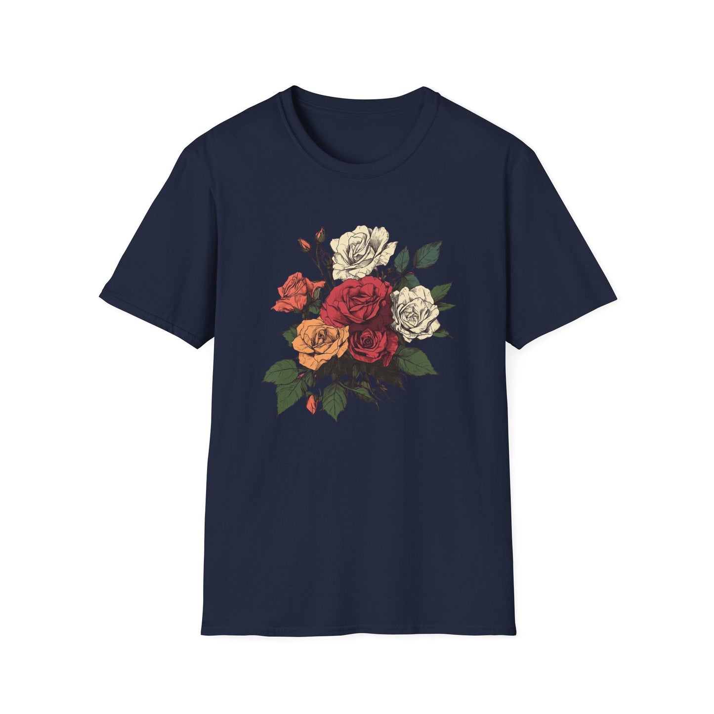 Red, Orange and White Roses  – T-shirt