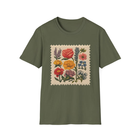 Floral Stamp  – T-shirt