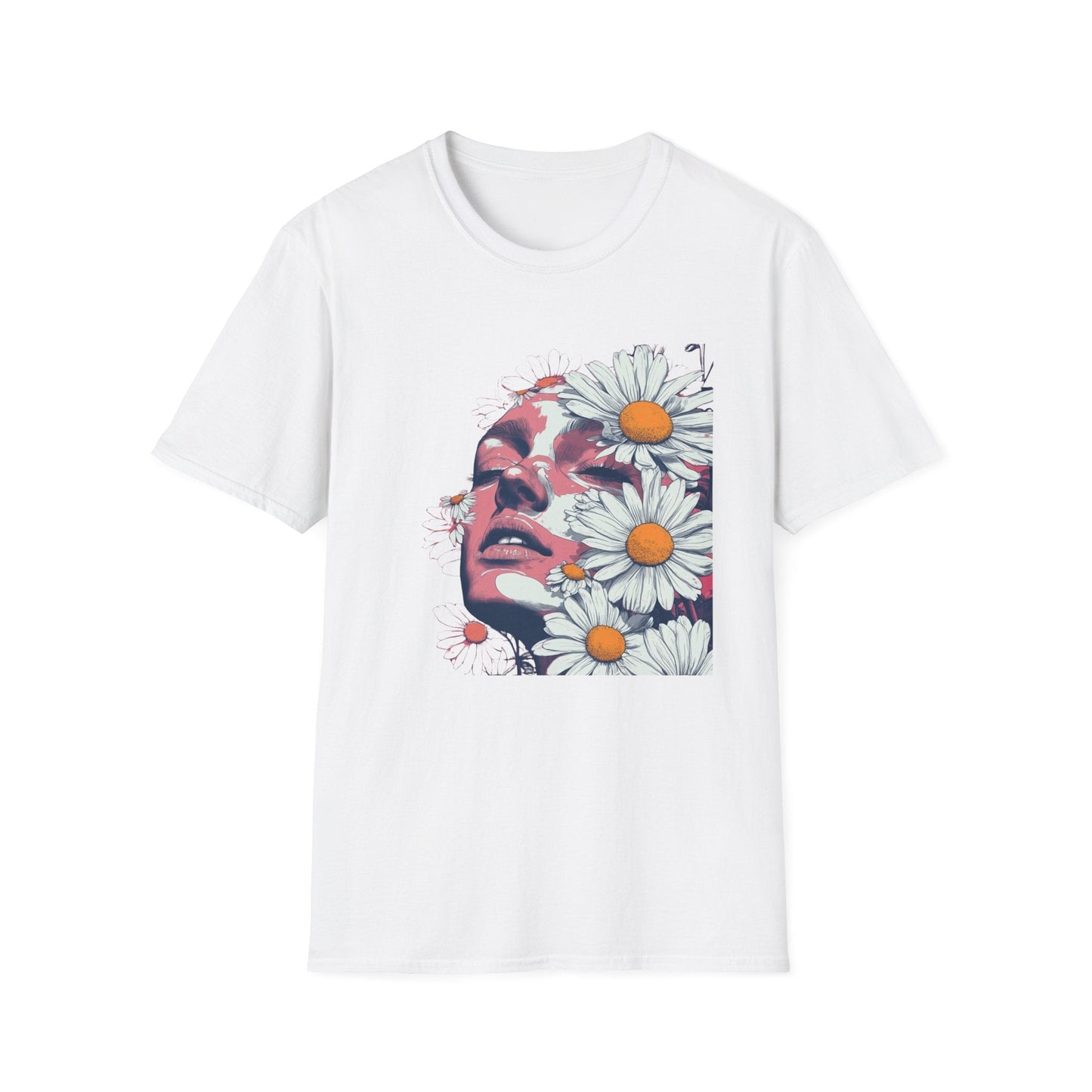 White Mysterious Daisies  – T-shirt