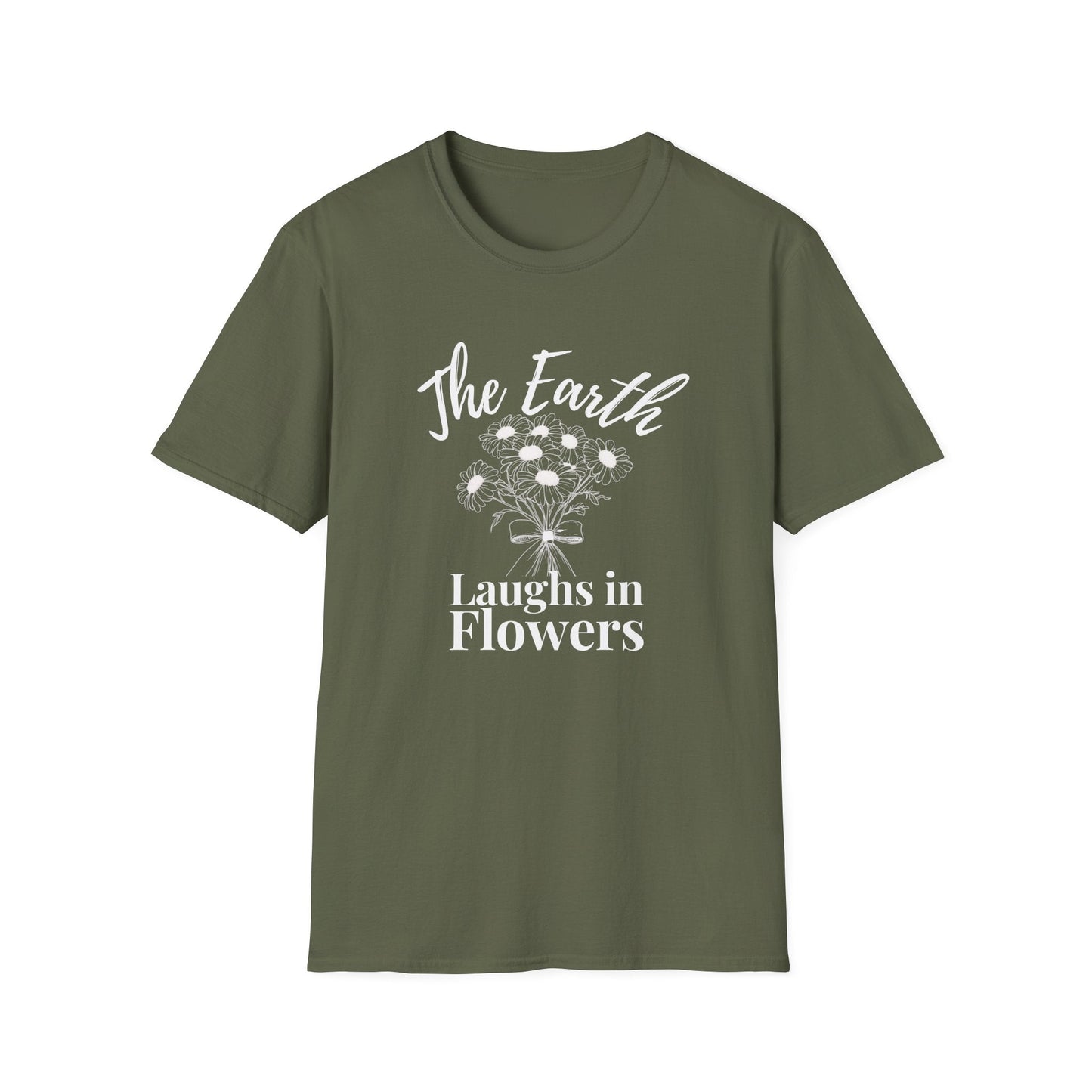 The Earth Laughs in Flowers  – Black – T-shirt