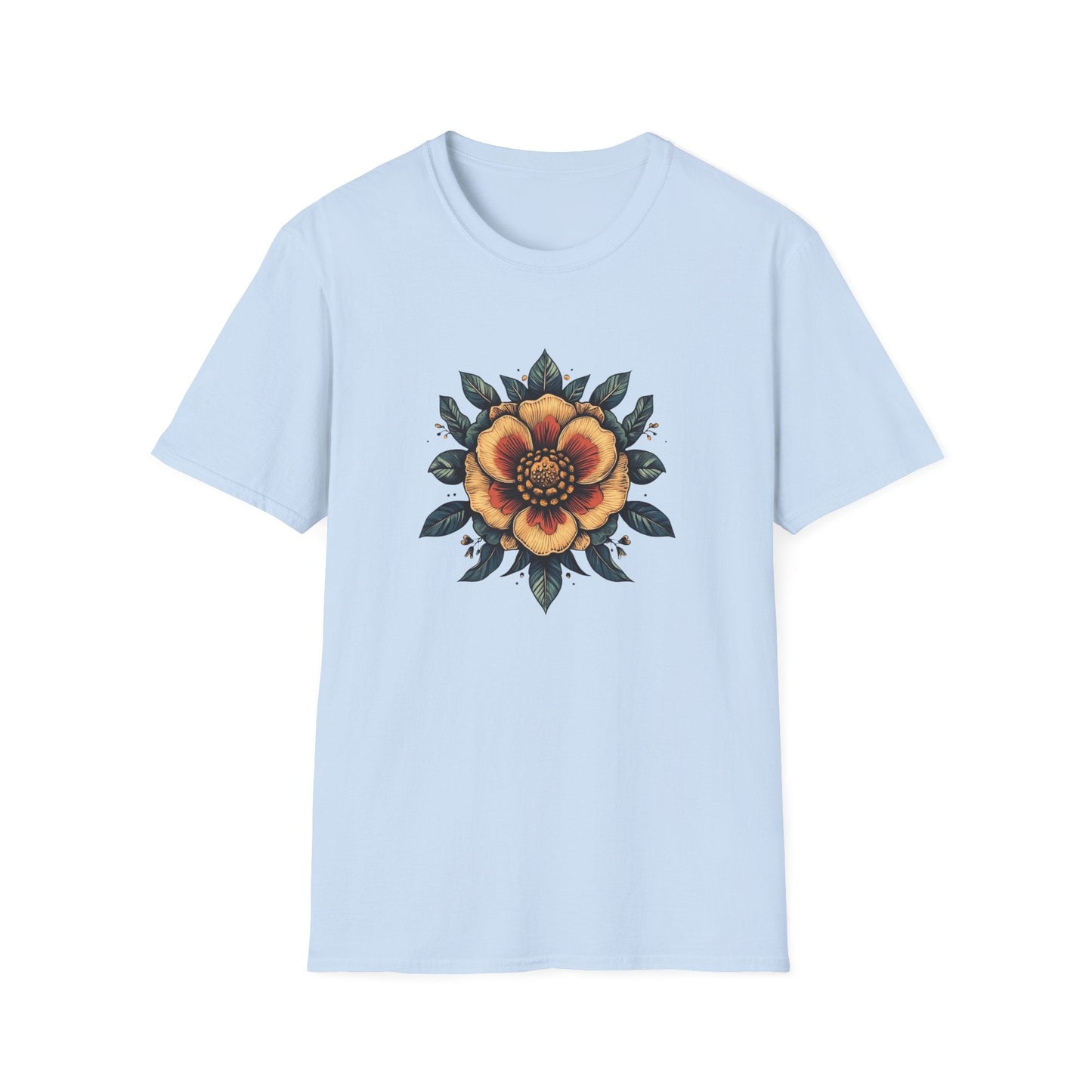 Yellow Retro Flower – T-shirt