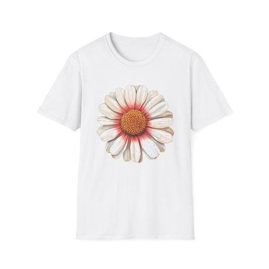Daisy with Orange Disk Flowers and Red Petal Base  – T-shirt