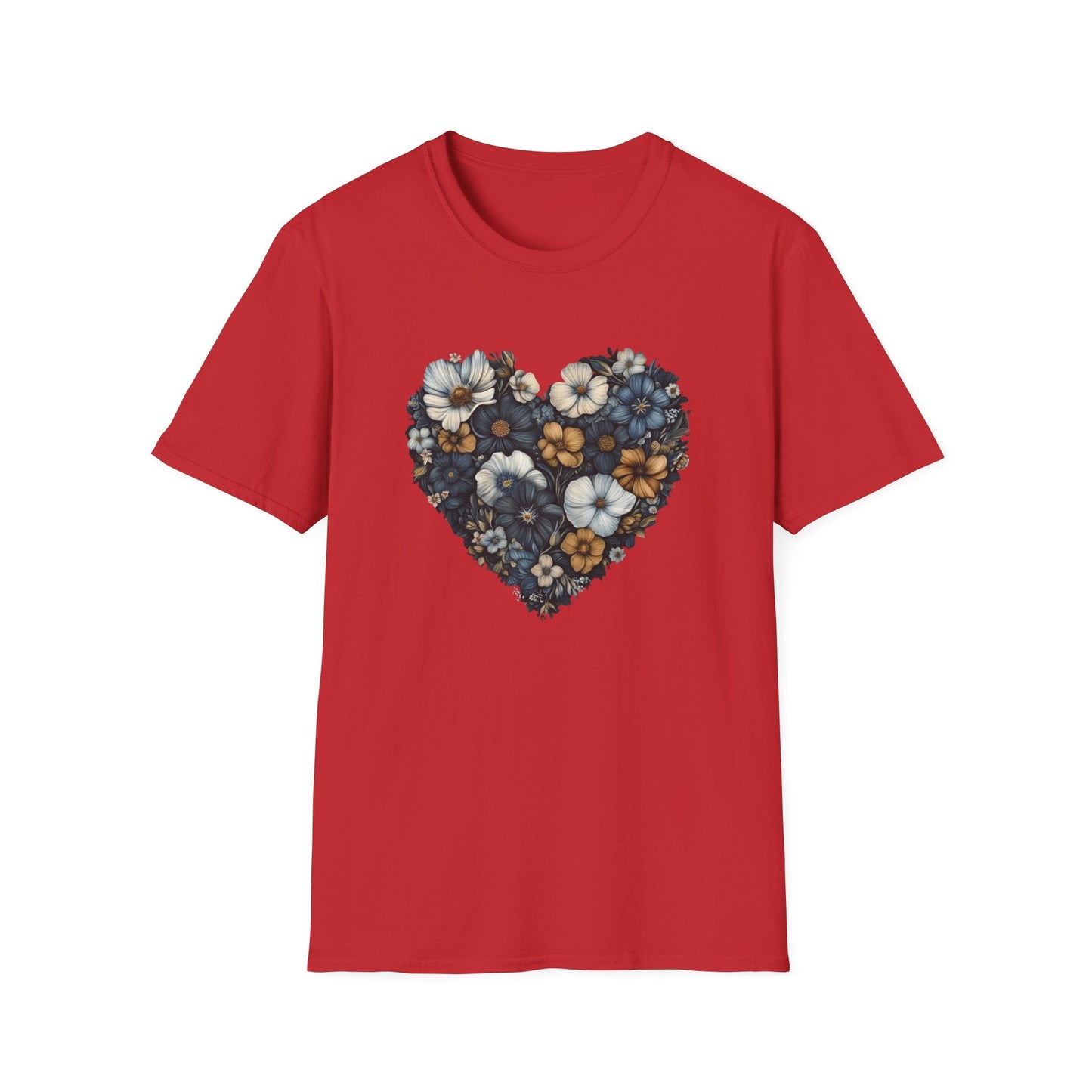 Blue, White and Yellow Heart  – T-shirt