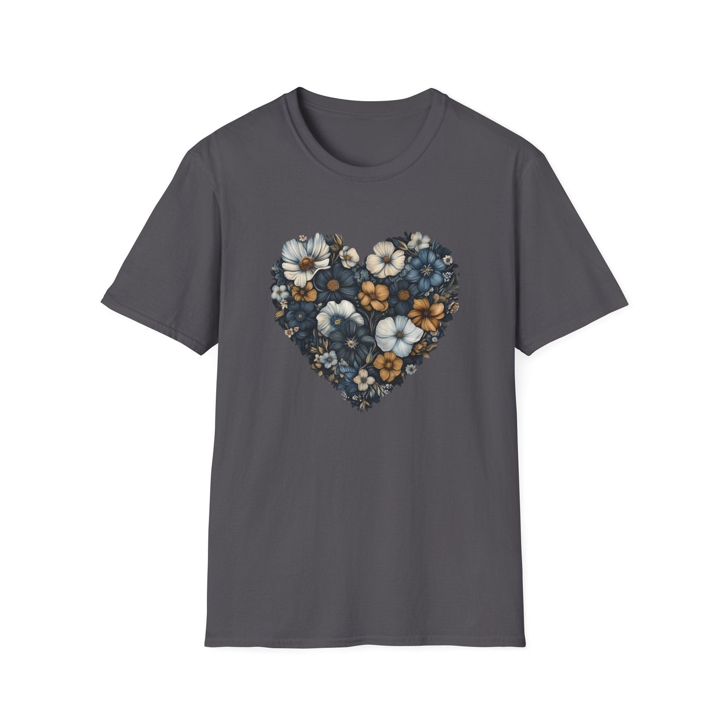Blue, White and Yellow Heart  – T-shirt