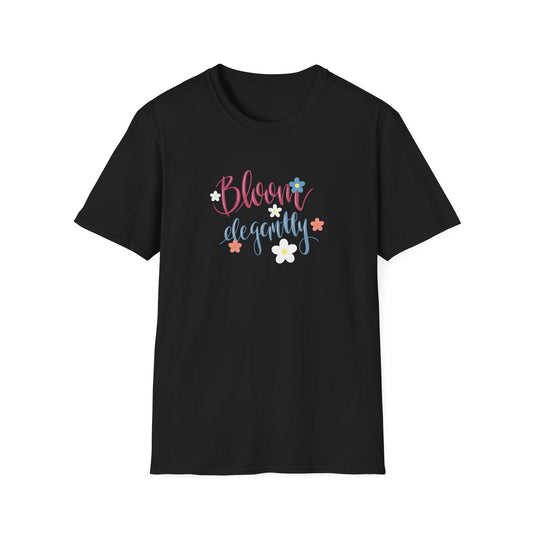 "Bloom Elegantly" Calligraphy  – T-shirt