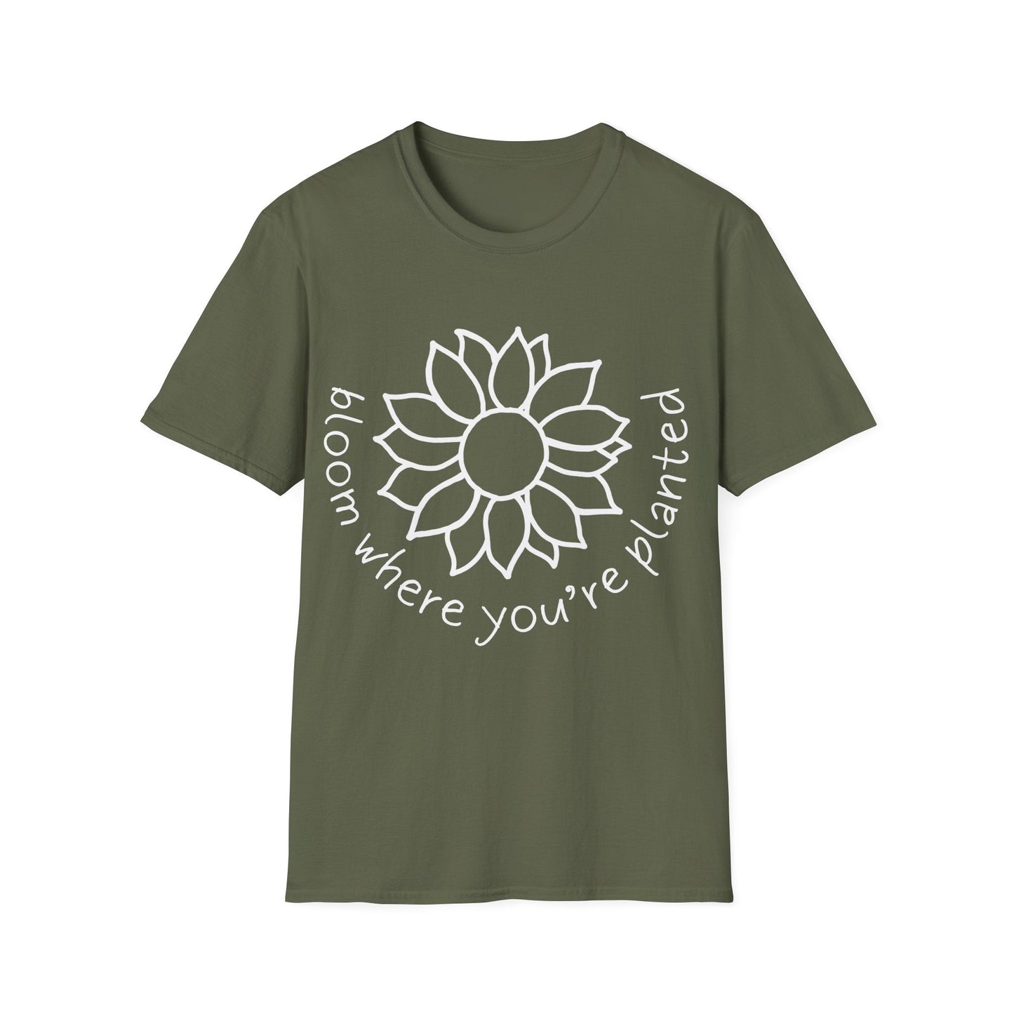 "Bloom Where You Are Planted" Sunflower  – T-shirt