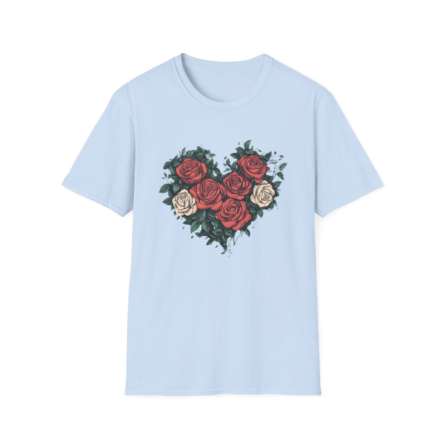 Pink and Red Heart Roses  – T-shirt