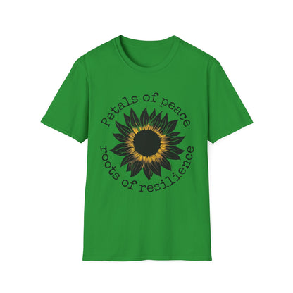 "Petals of Peace, Roots of Resilience" Black & Yellow Sunflower