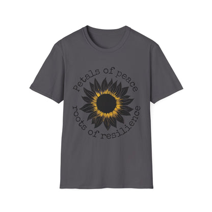 "Petals of Peace, Roots of Resilience" Black & Yellow Sunflower