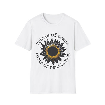 "Petals of Peace, Roots of Resilience" Black & Yellow Sunflower