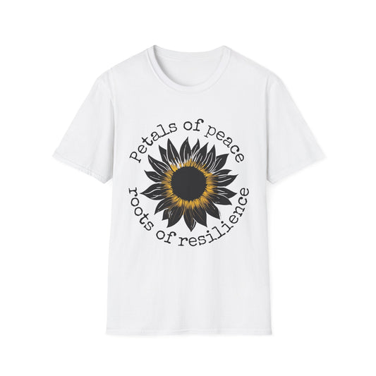 "Petals of Peace, Roots of Resilience" Black & Yellow Sunflower