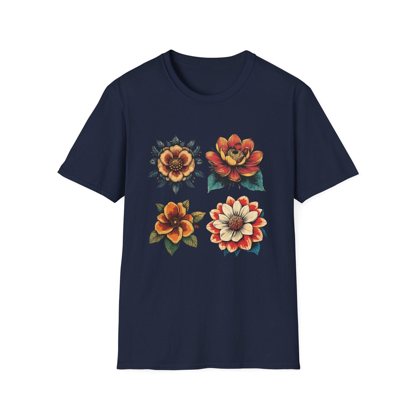 Retro Flowers  – T-shirt