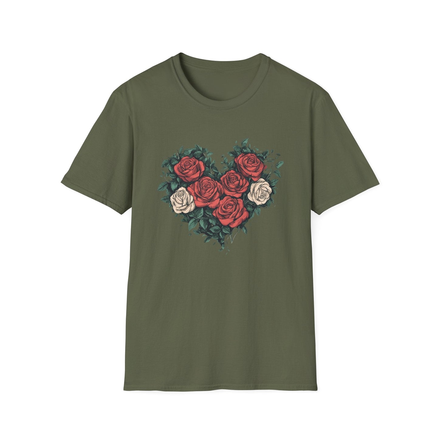 Pink and Red Heart Roses  – T-shirt