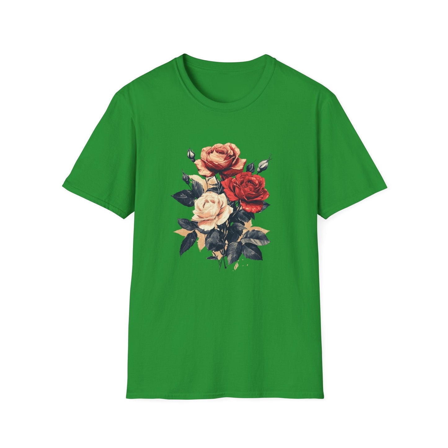 Vintage Red, Orange and Pink Roses  – T-shirt