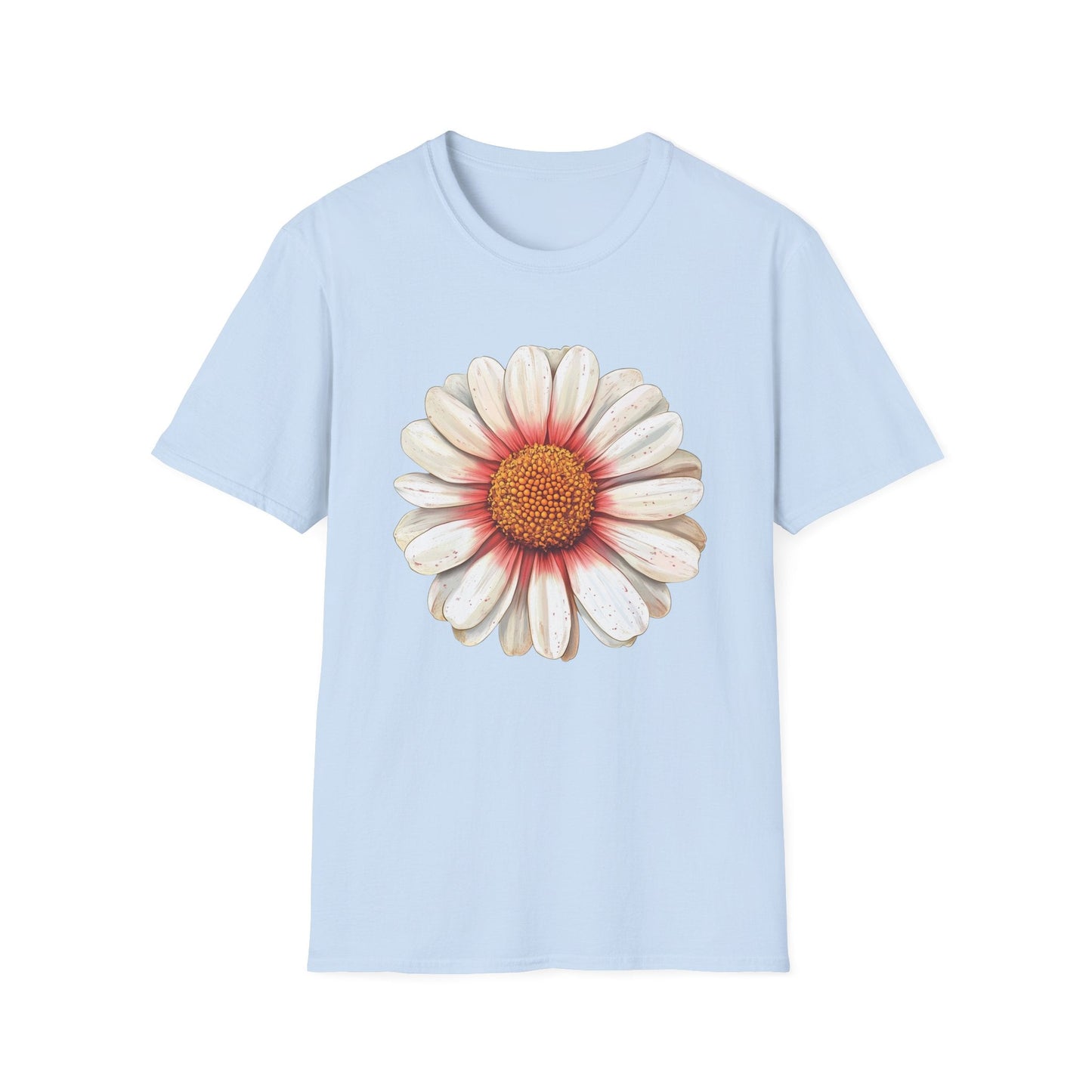 Daisy with Orange Disk Flowers and Red Petal Base  – T-shirt