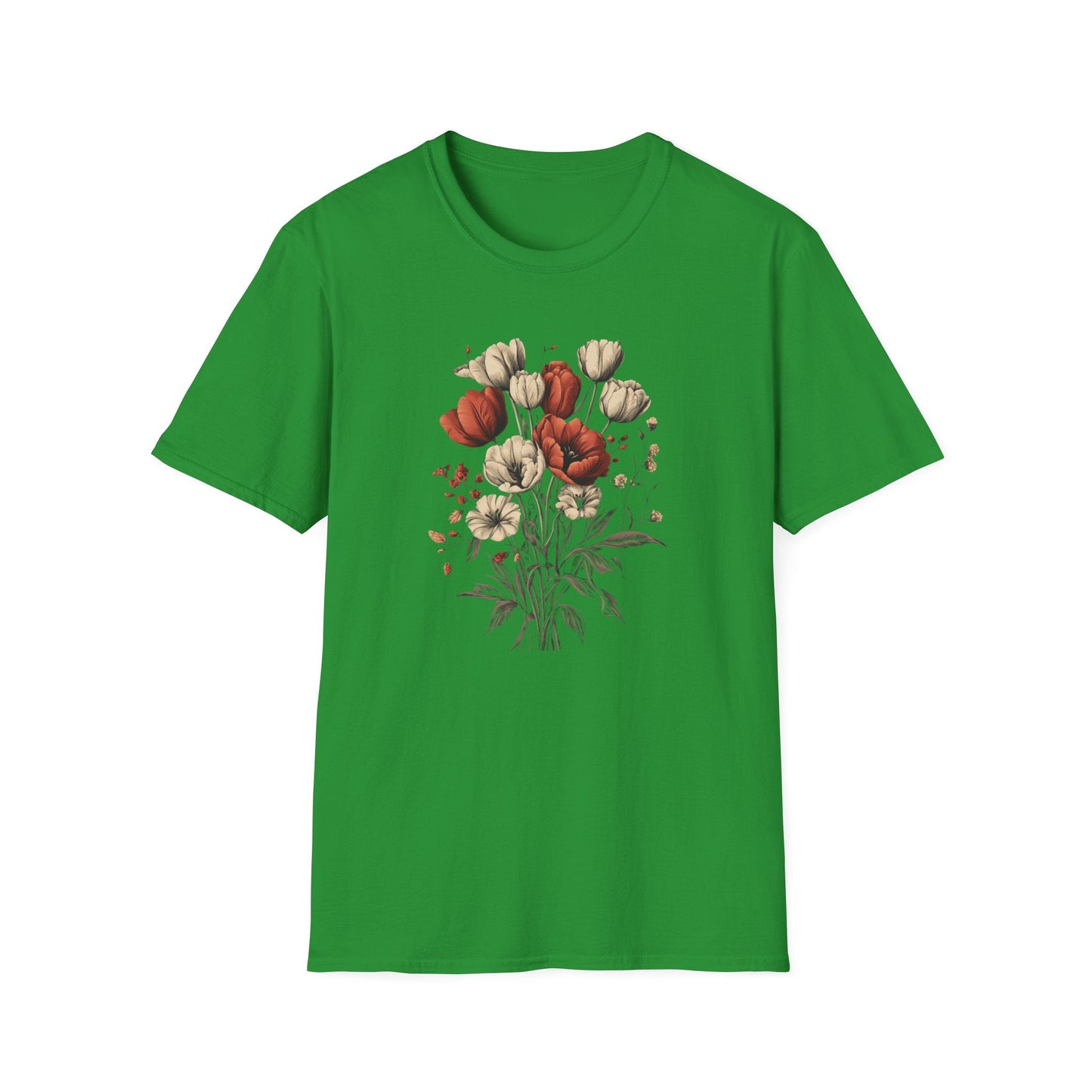 Dark Tulip Flowers  – T-shirt