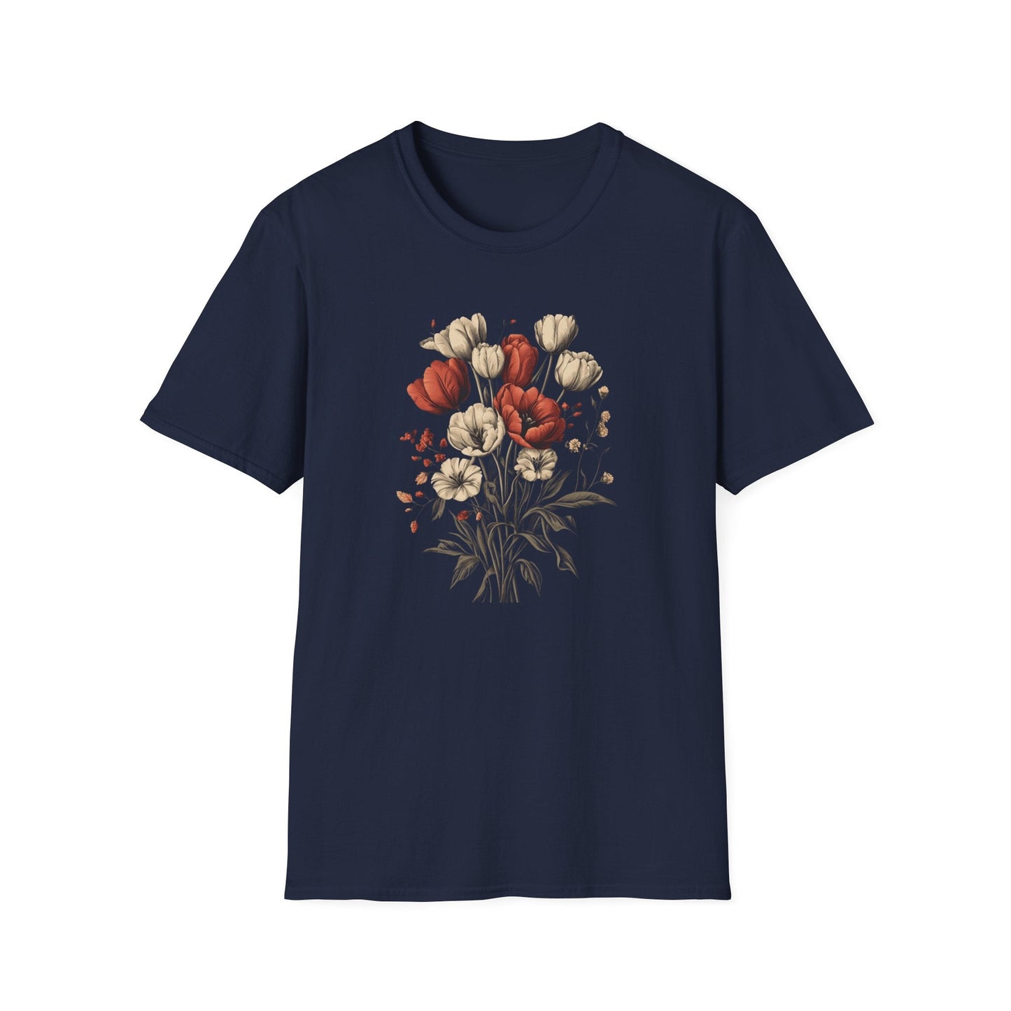 Dark Tulip Flowers  – T-shirt