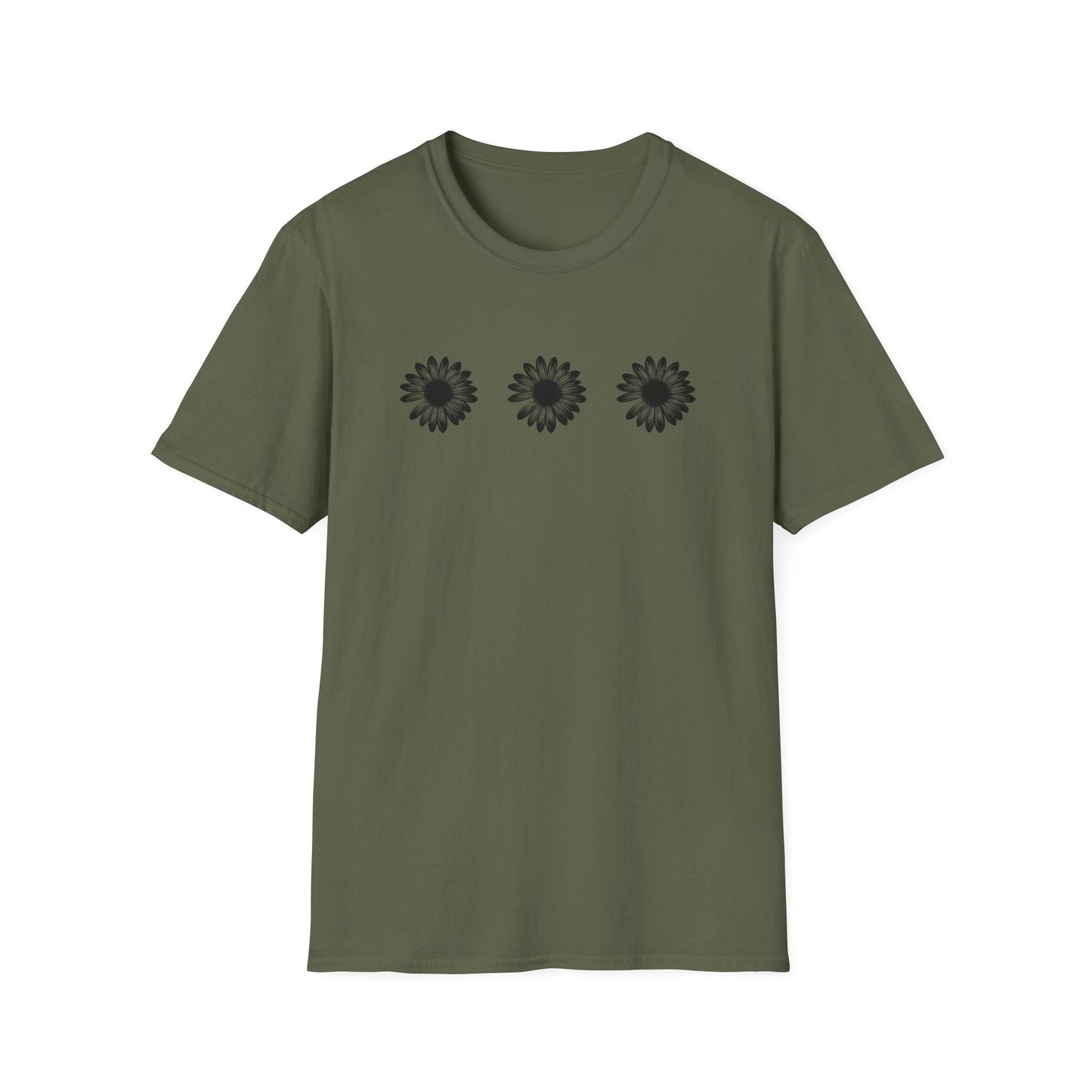 Triple Black Daisies  – T-shirt