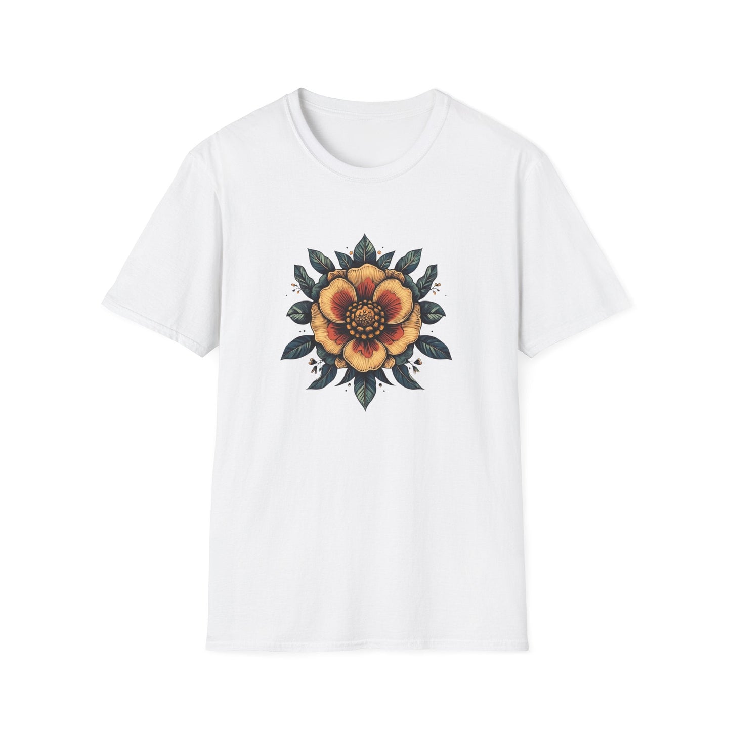 Yellow Retro Flower – T-shirt