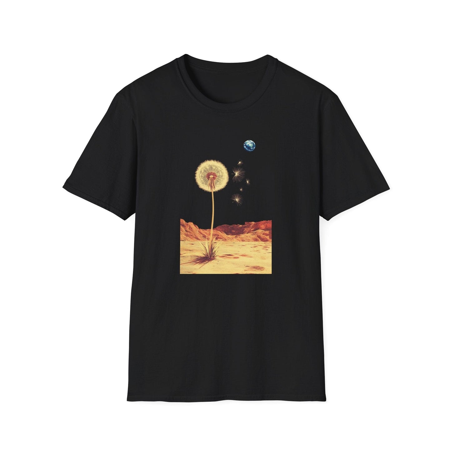 Dandelion Pappi Distant Earth – Terraforming of Mars  – T-shirt