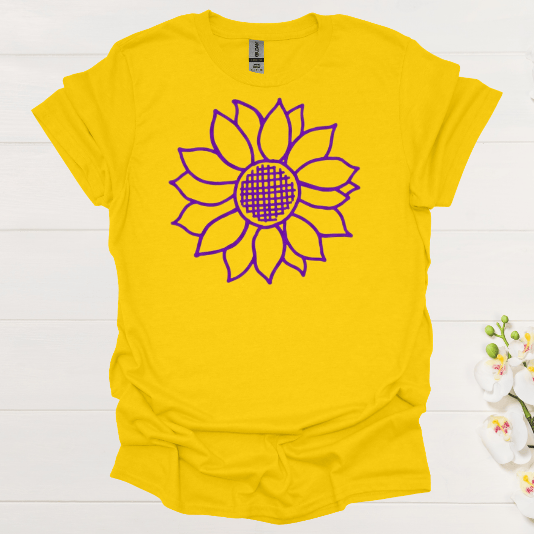 Copy of Criss Cross Sunflower – Colored  – T-shirt