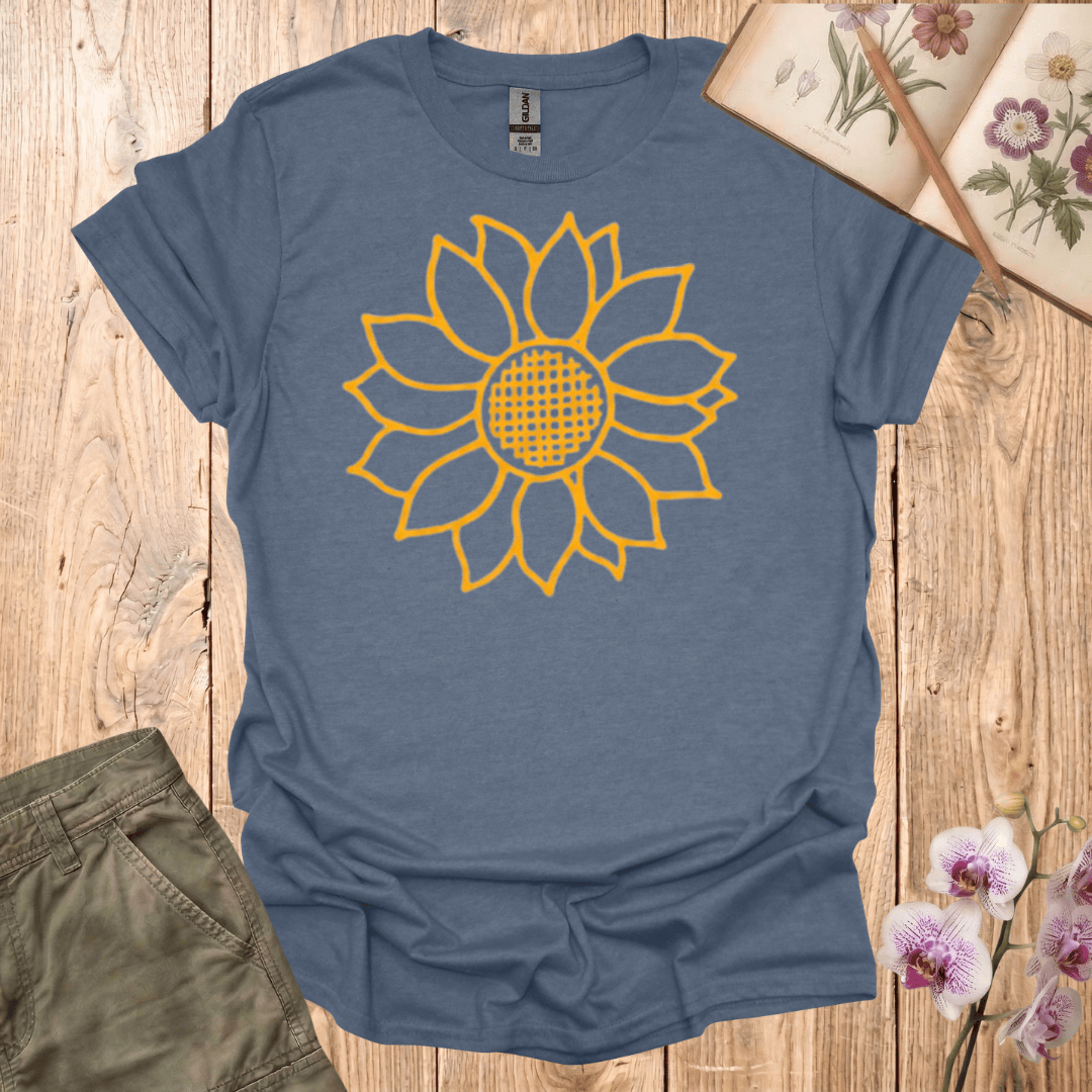 Copy of Criss Cross Sunflower – Colored  – T-shirt