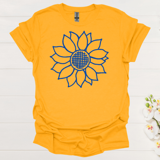Copy of Criss Cross Sunflower – Colored  – T-shirt