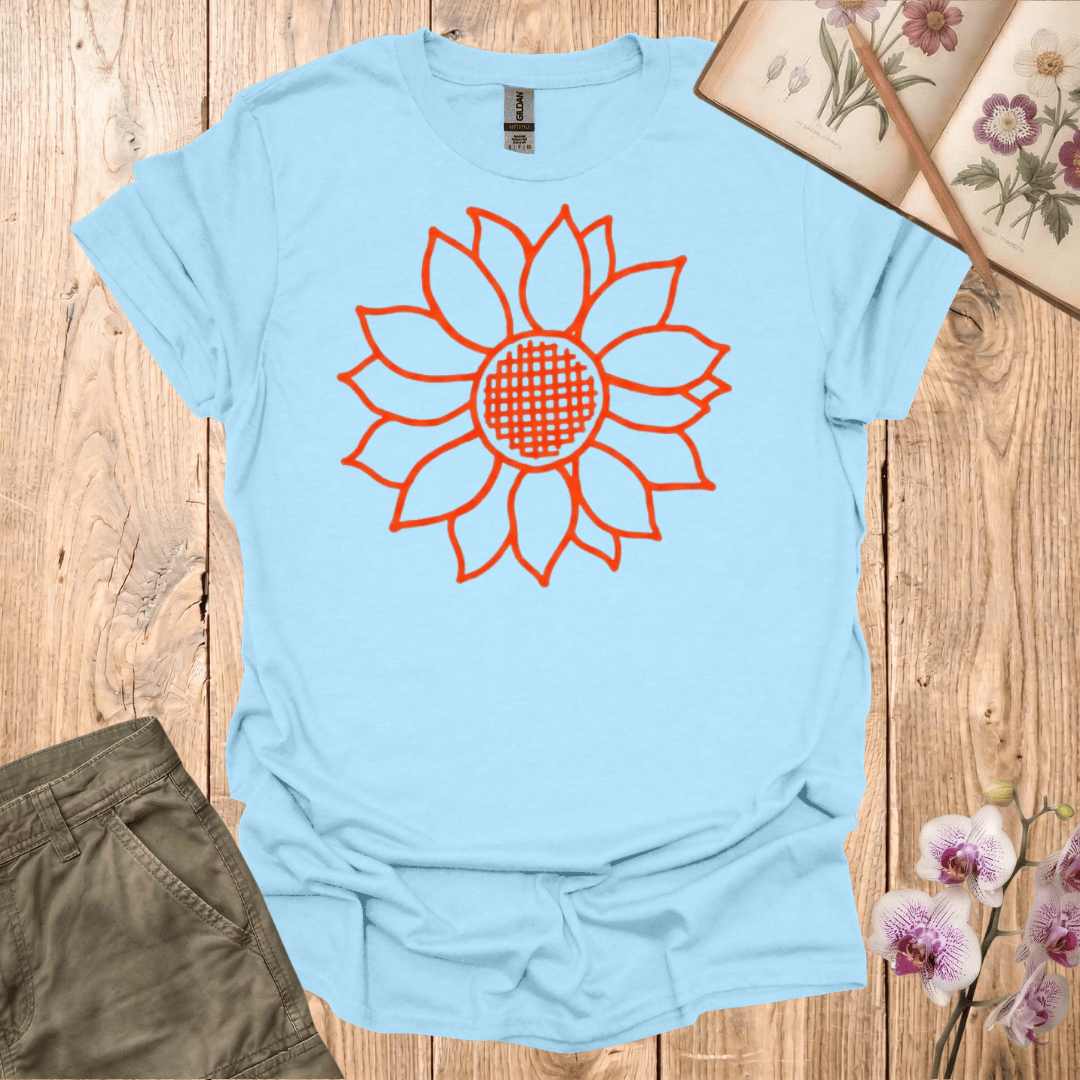 Copy of Criss Cross Sunflower – Colored  – T-shirt