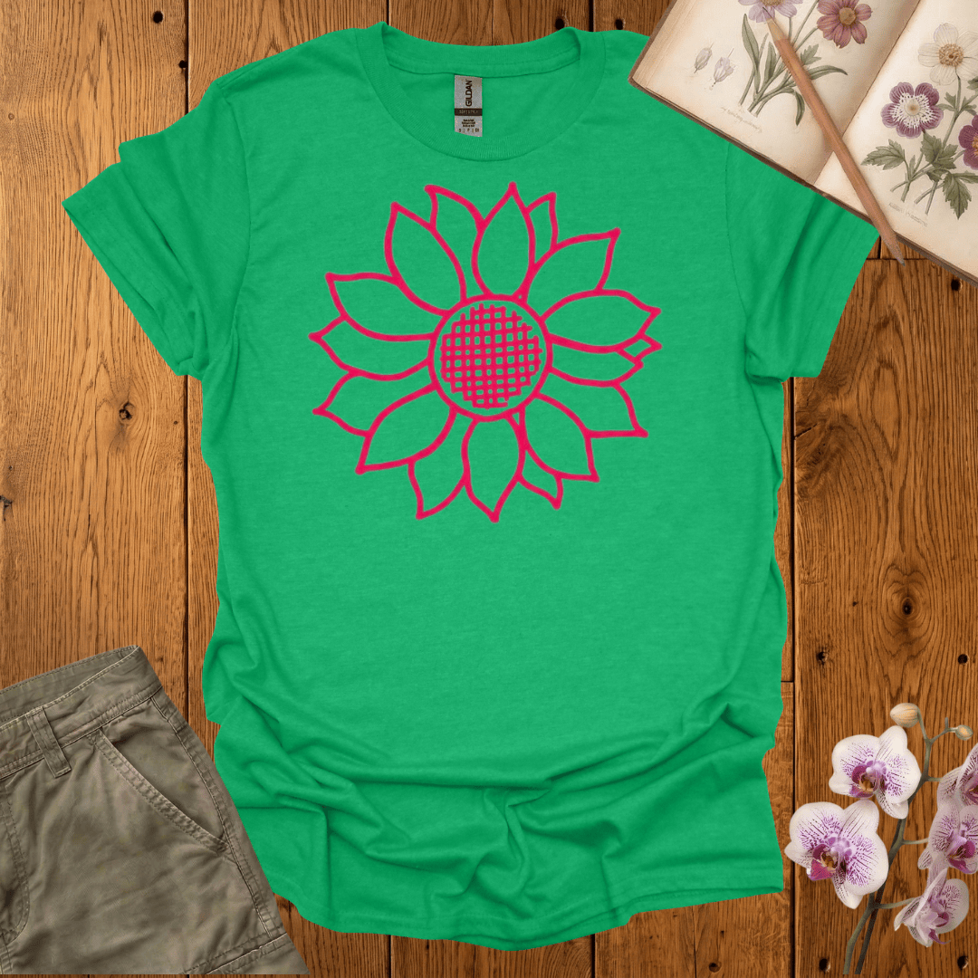 Copy of Criss Cross Sunflower – Colored  – T-shirt