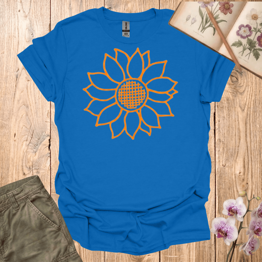 Copy of Criss Cross Sunflower – Colored  – T-shirt