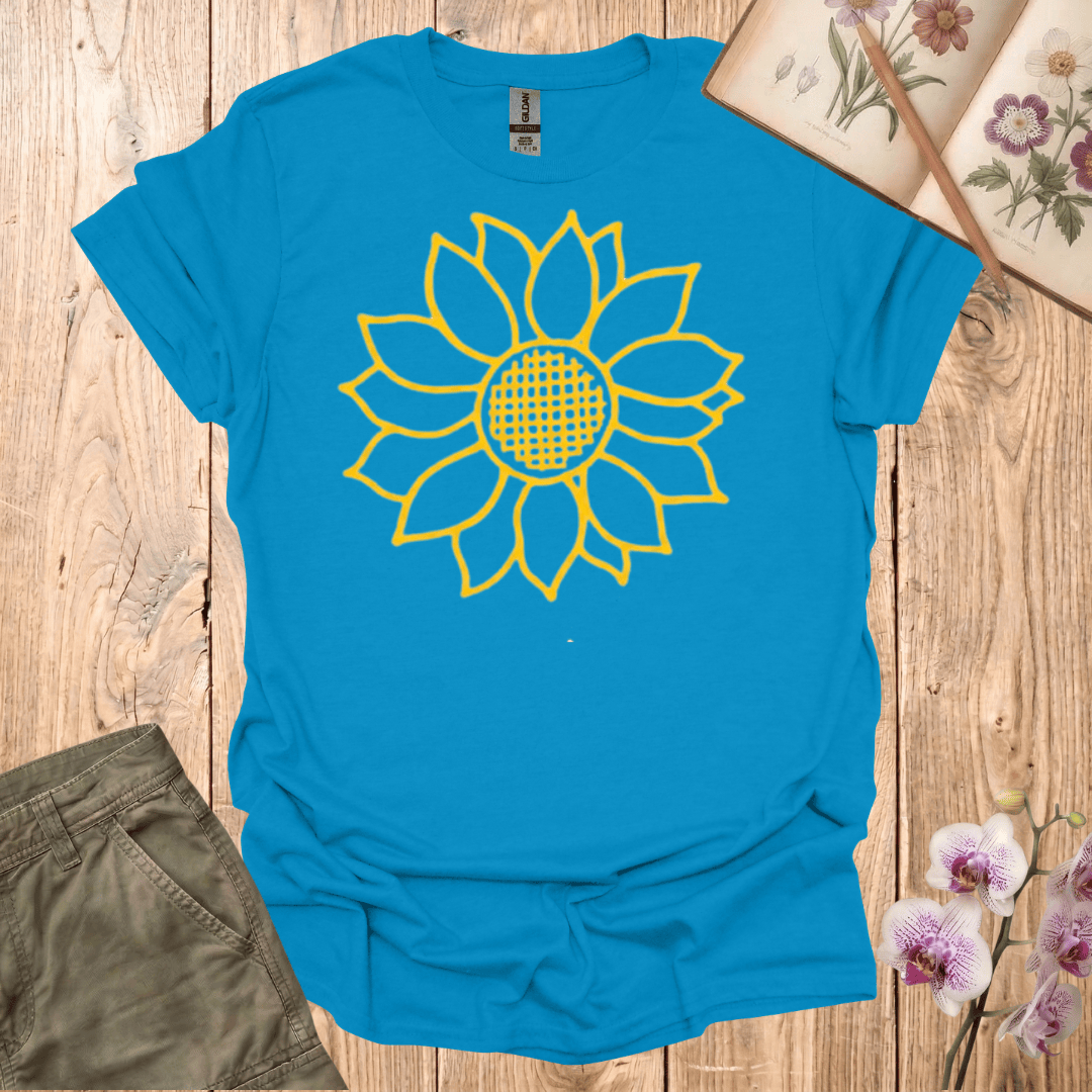 Copy of Criss Cross Sunflower – Colored  – T-shirt
