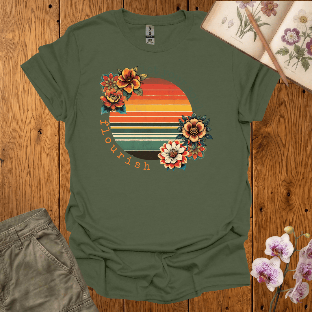 Let Your Soul Flourish Retro Flowers