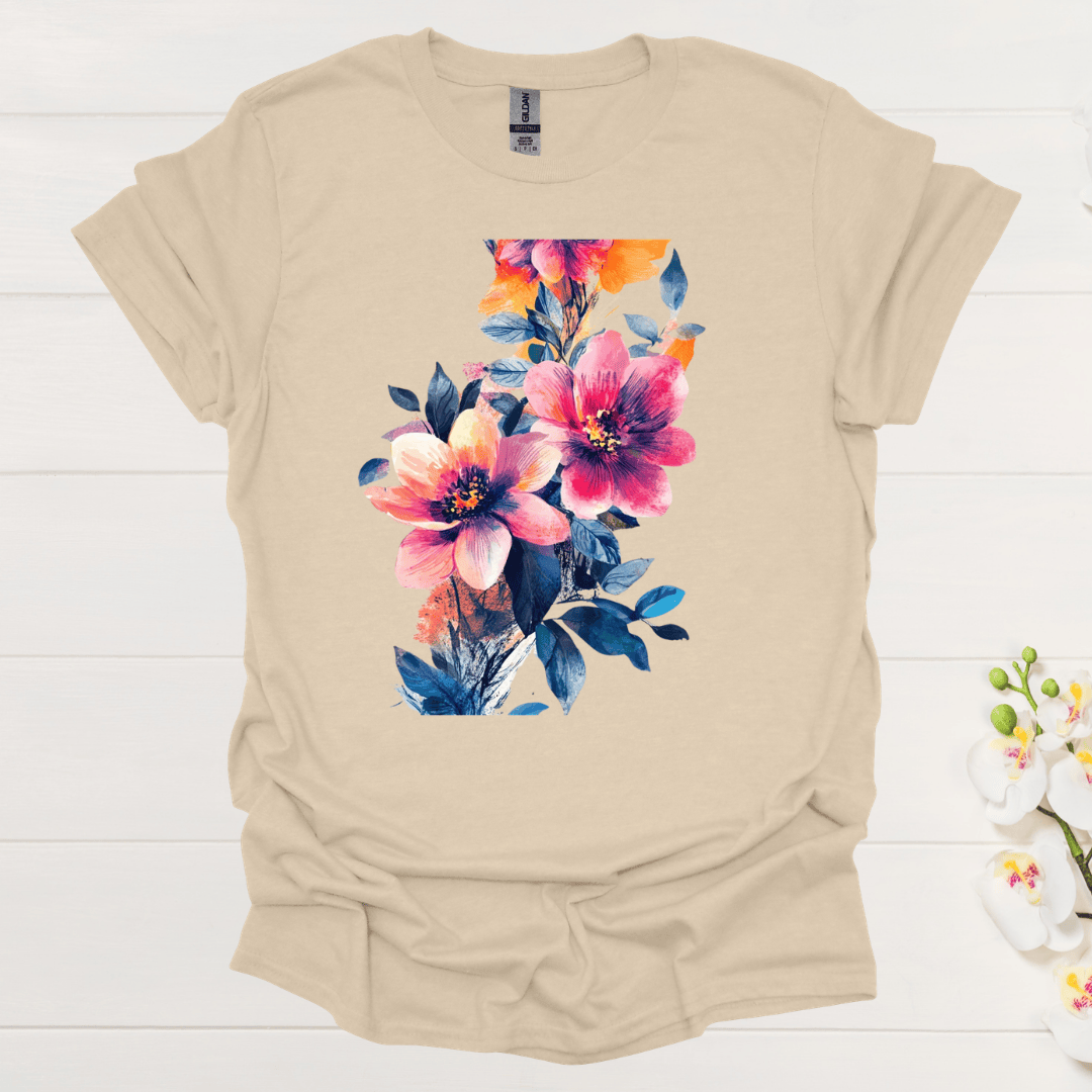 Water Color Flowers – T-shirt