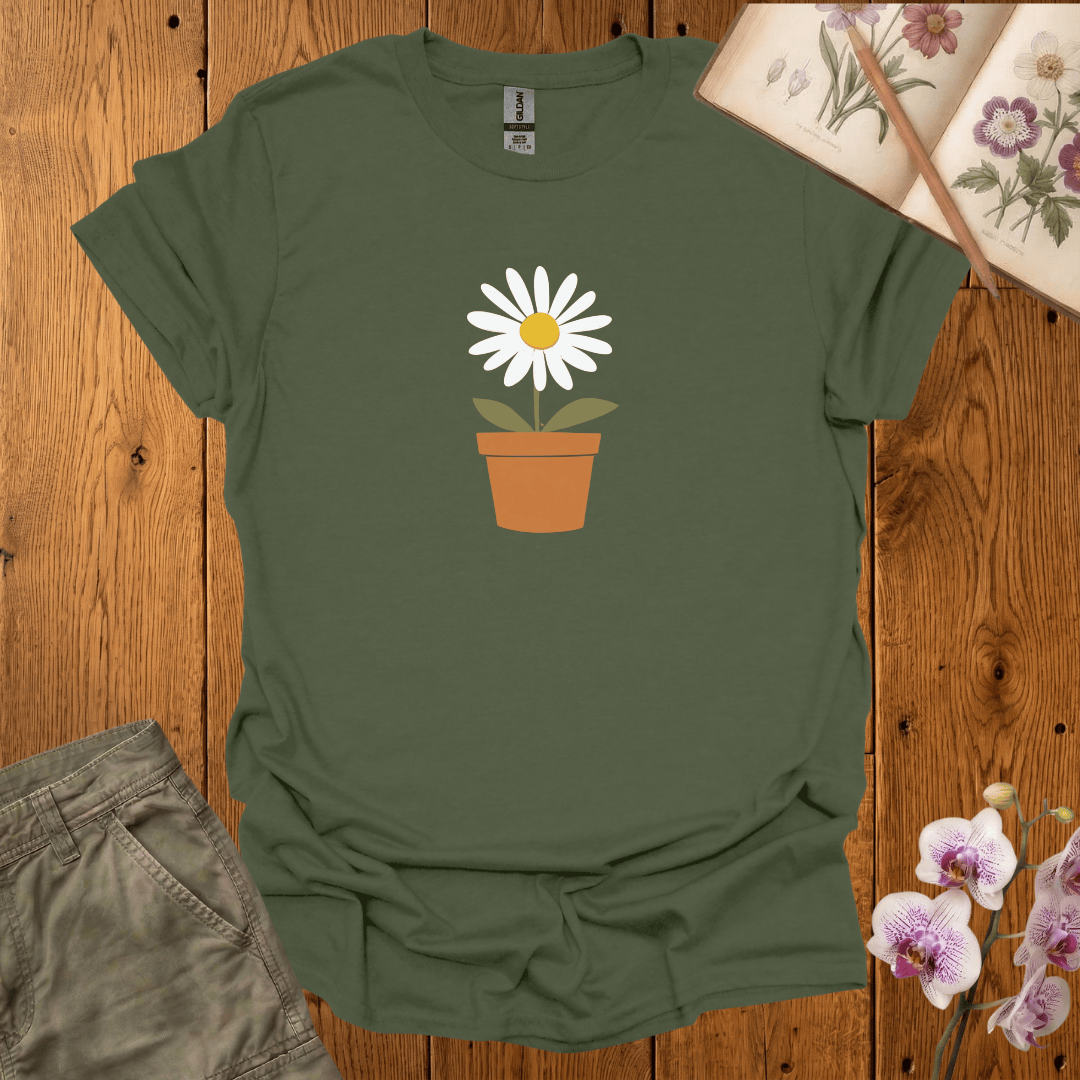 Daisy Flower Pot - T-shirt
